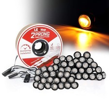 50 Pcs 3/4 Inch Side Marker Clear/Amber 50 Pcs  2 Prong Roll 50 counts 