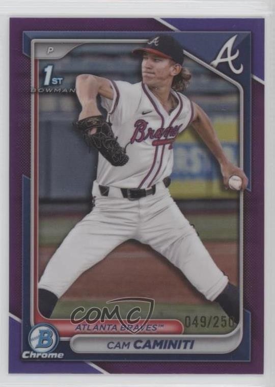 2024 Bowman Draft Chrome Purple Refractor 40/250 Cam Caminiti #BDC-20 b7z