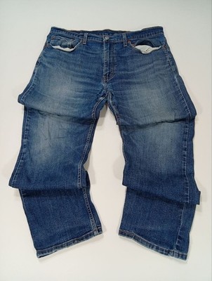 Levi's 502 Regular Taper Herren Jeans W36 L32 Blau Denim Reißverschluss Fly Distressed