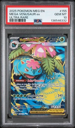 2025 POKEMON MEG EN-MEGA EVOLUTION ULTRA RARE #155 MEGA VENUSAUR EX PSA 10