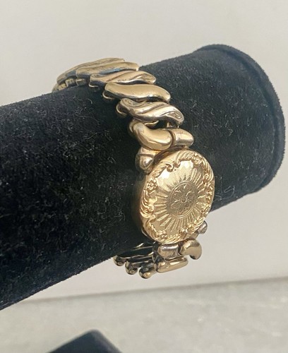 WWII Sweetheart Phoenix Speidel Made Gold Filled Expandable Bracelet - Bild 9 von 9