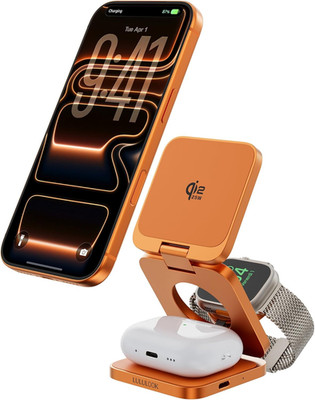  Ultra Kompakt Qi2.2 25W 3 in 1 Ladestation, Faltbar Reise Magsafe Ladegerät Für