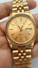 Vintage Seiko 5 Automatic Gold Tone Day Date Wristwatch 7009-3110 AS-IS