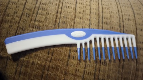 Vintage Goody Wide Toothed Comb Blue White 80s - Picture 6 of 7