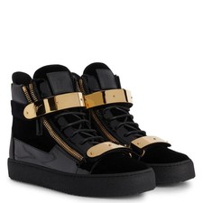 1295 Designer GIUSEPPE ZANOTTI Men's High Top Zipper Valvet Fashion Sneakers 9