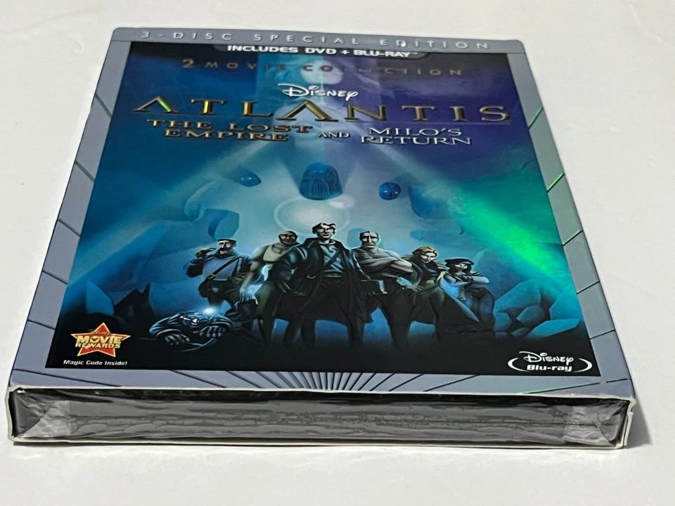 Atlantis The Lost Empire & Milos Return 3-Disc Blu-ray + DVD w/Slipcover -SEALED Foto 4 de 4