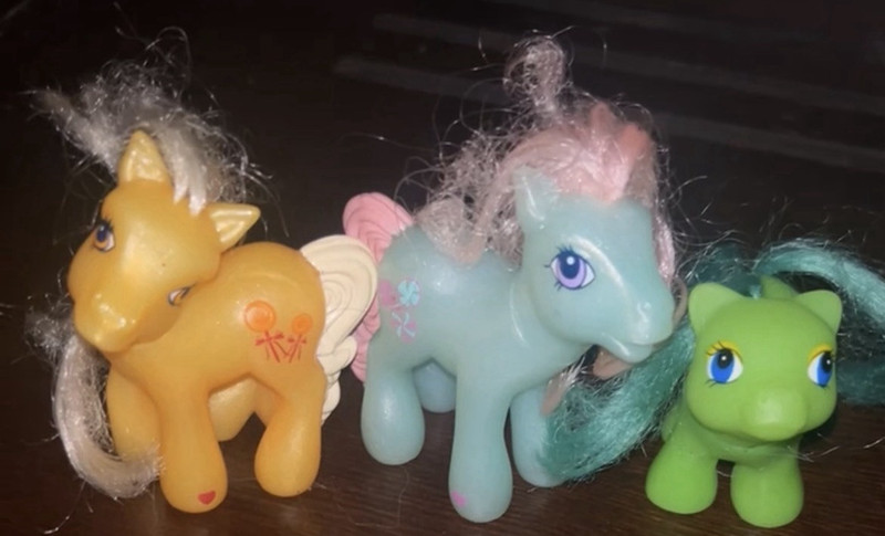 My Little Pony Lot of 3 vintage butterscotch and minty