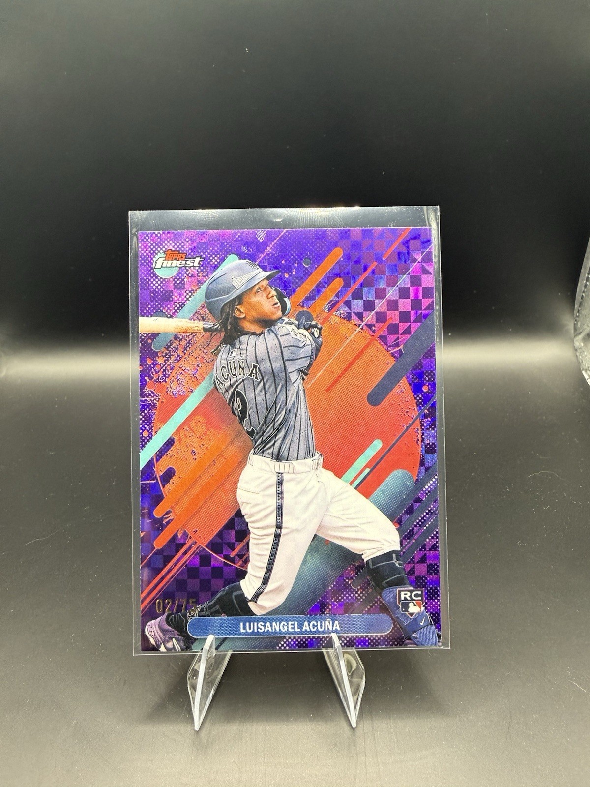2025 Topps Finest - Rare Luisangel Acuna #211 Purple Checkerboard  /75 (RC)