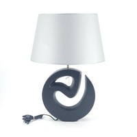 Tischlampe Modern Art H. 65Cm Matt Schwarz Keramik + Textil Formano Wa
