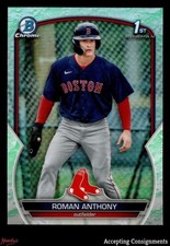 2023 Bowman Chrome Lunar Glow Refractor Roman Anthony 1st Rookie RED SOX
