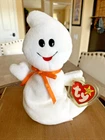 Vintage Ty Original Beanie Baby Spooky Ghost Plush Retired 1995