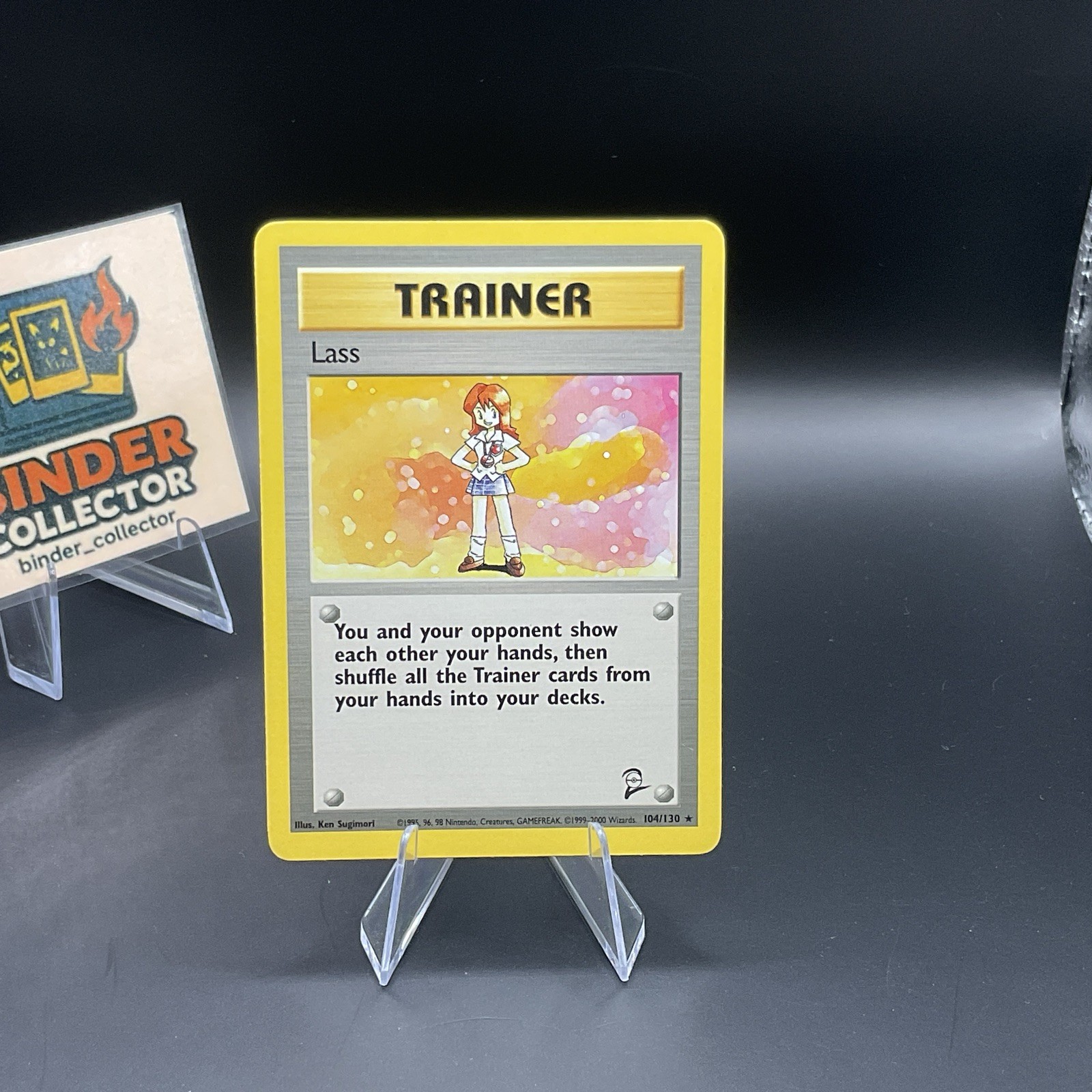 POKEMON LASS 104/130 RARE TRAINER BASE SET 2 LP-NM