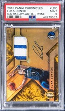 2018 Chronicles Gold Standard Rookie Jersey Autograph Prime Luka Doncic #8 /25