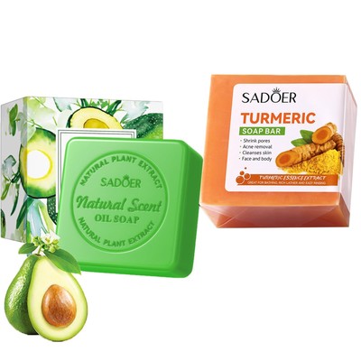 Organic Turmeric Soap Bar Avocado Soap Face and Body Soaps Bath and Hand Soap...