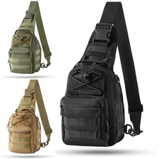 Outdoor Tactical Sling Bag Military MOLLE Crossbody Pack Chest Shoulder Backpack