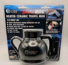 Heated Travel Mug - Stainless Steel Ceramic Electro-Mug 12-Volt DC - VEC214 NEW