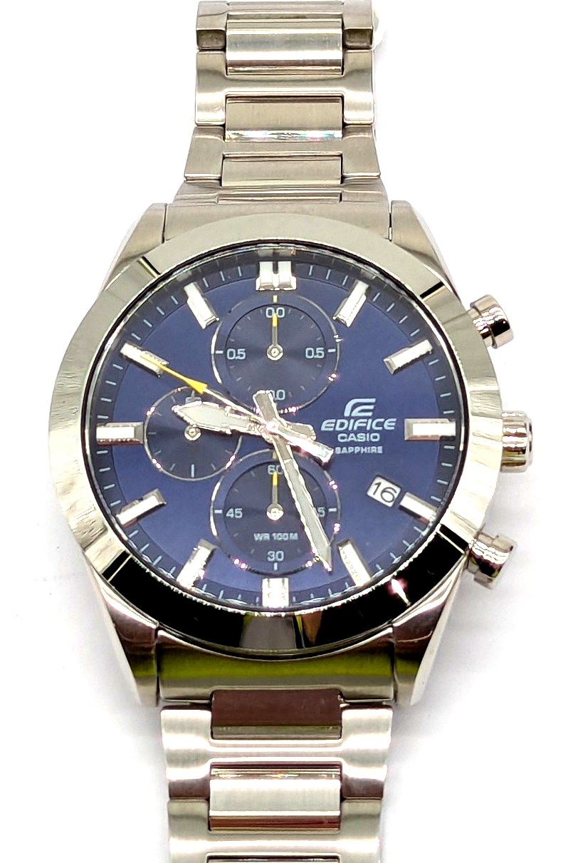 Casio Edifice EFB 710D 2AVUEF Sapphire Crystal Blue Dial Steel Watch - Boxed