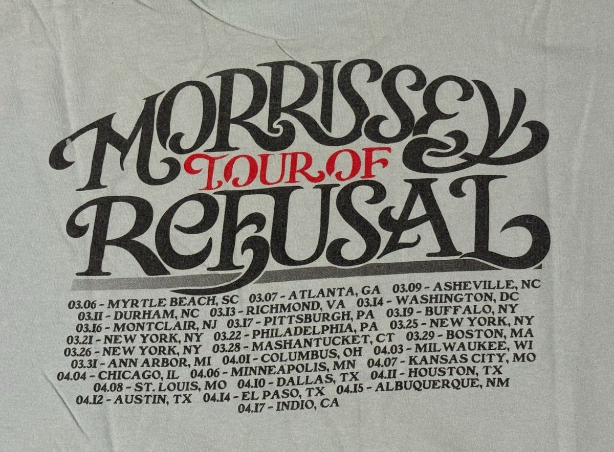 Morrissey Southpaw Grammar Tour Of Refusal Light Blue T-shirt 