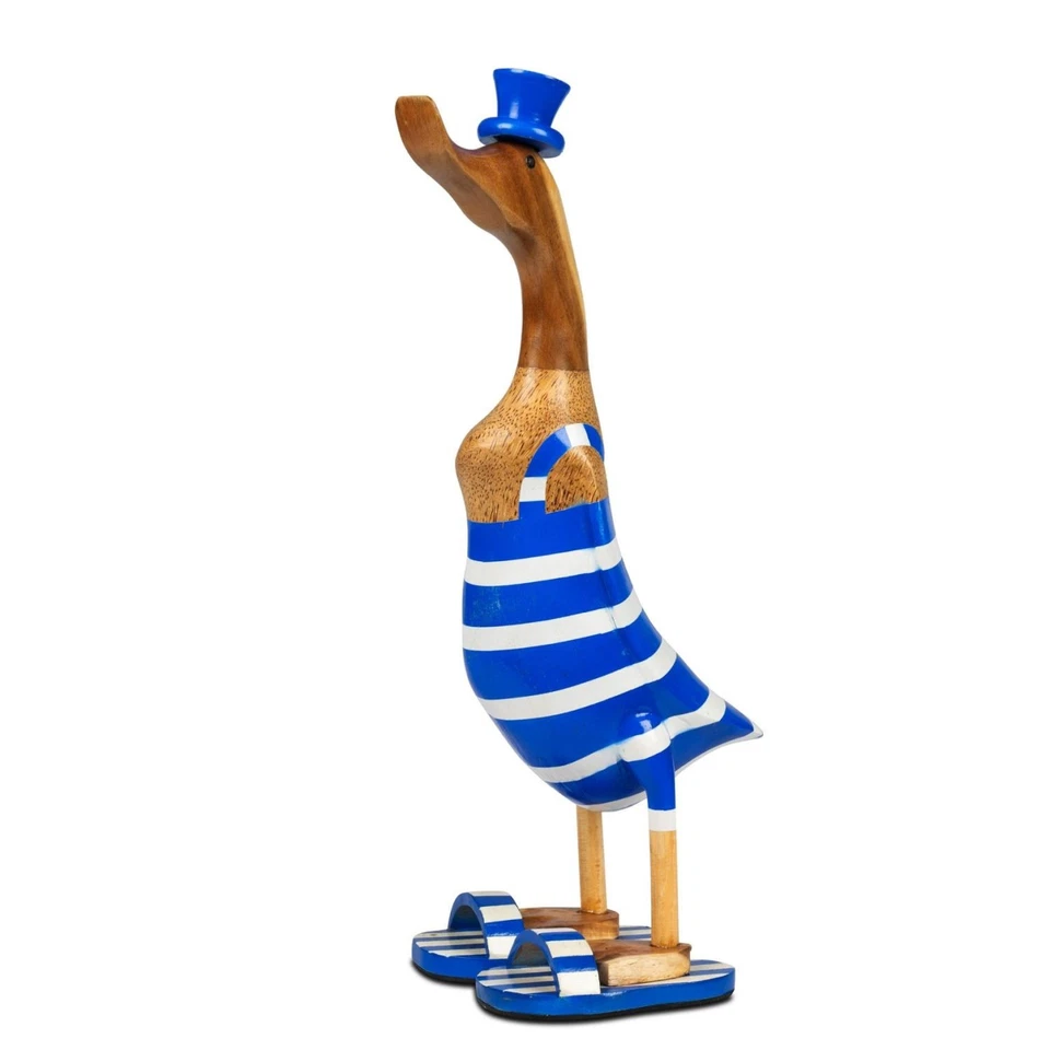 maritime Dekofigur Ente im Bikini H. 48cm aus Holz handbemalt Formano - Bild 1 von 4