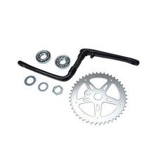 Pedalier bmx monobloc 44dts argent manivelle gris (ensemble avec cuvettes) d1/2