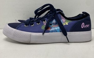 Disney Lilo & Stitch Ohana Blue Navy Canvas Low Top Sneakers Size 11