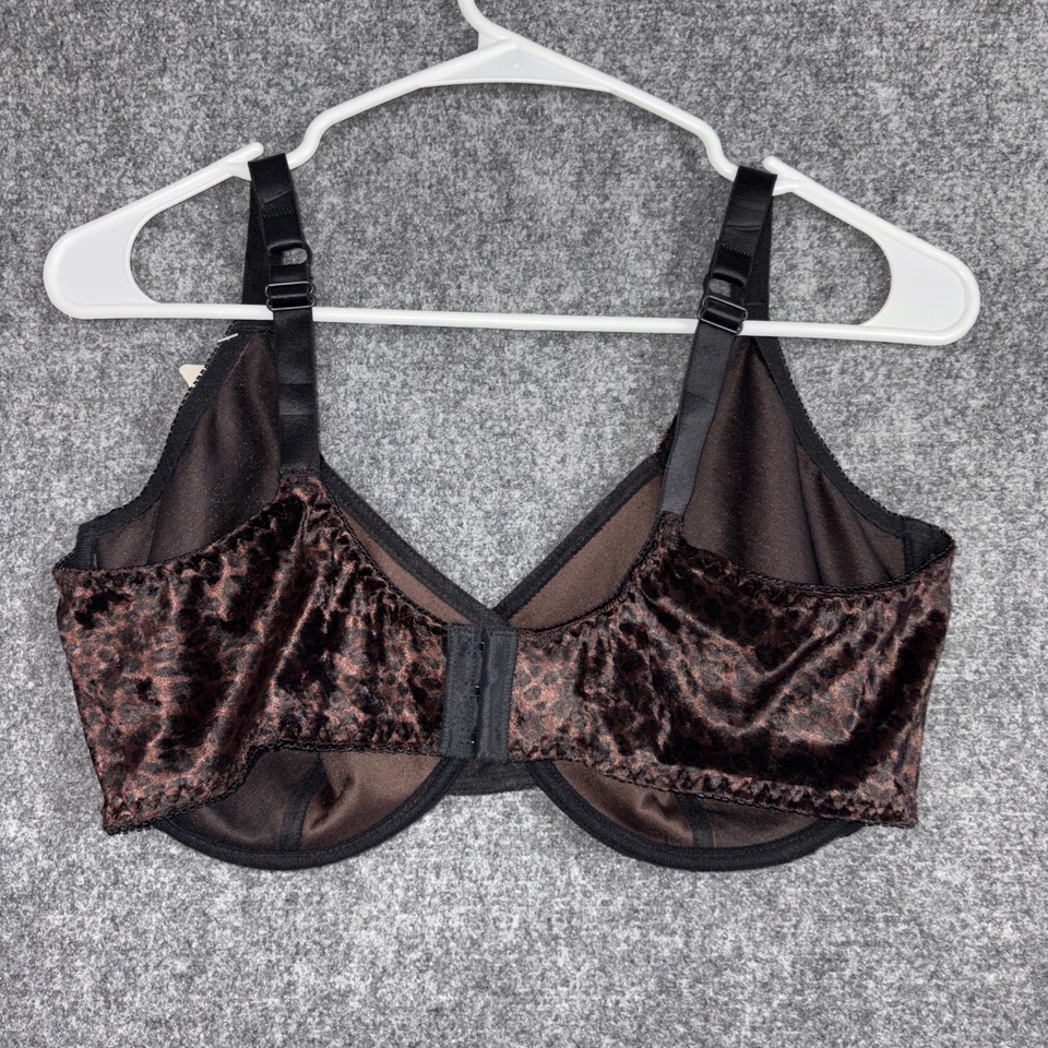 Sujetador KMART Talla 40DD Negro Marrón Estampado Animal Con Aros Foto 2 de 4