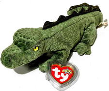 Ty - Beanie Baby - Swampy - 9" Alligator Plush - Tags - Vintage 2000