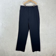 Uniqlo Pants Womens S Navy Blue Twill Dress Work Flat Front Stretch Trousers