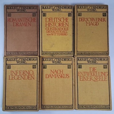 6 Bücher August Strindbergs Werke, Georg Müller Verlag,