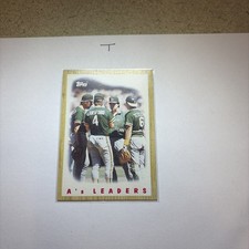 1987 Topps - Team Leaders Tony LaRussa, Mickey Tettleton, Carney Lansford #456