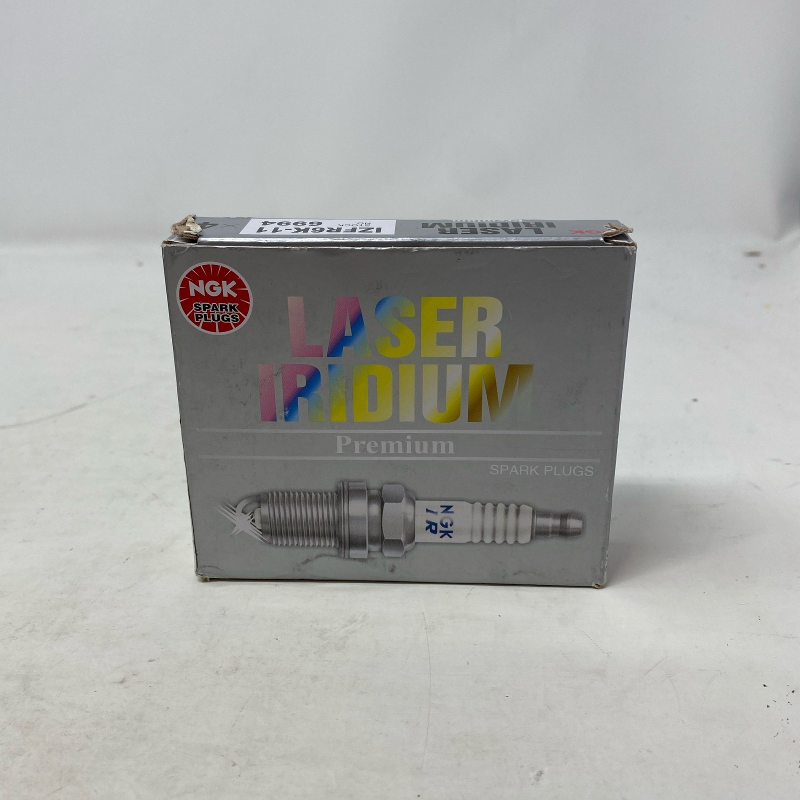 NGK ILZKR7B-11S Laser Iridium Spark Plugs 4-Pack, M12x1.25 Silver