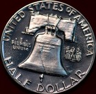 Uncirculated Proof 1961 Philadelphia Mint Silver Franklin Half — photo 2