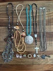Lot Of Vintage Costume Jewelry Necklaces Earrings Brooches Pins