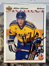 Niklas Lidstrom Autographed RARE SIGNATURE ON CARD RC Auto Signed Rookie