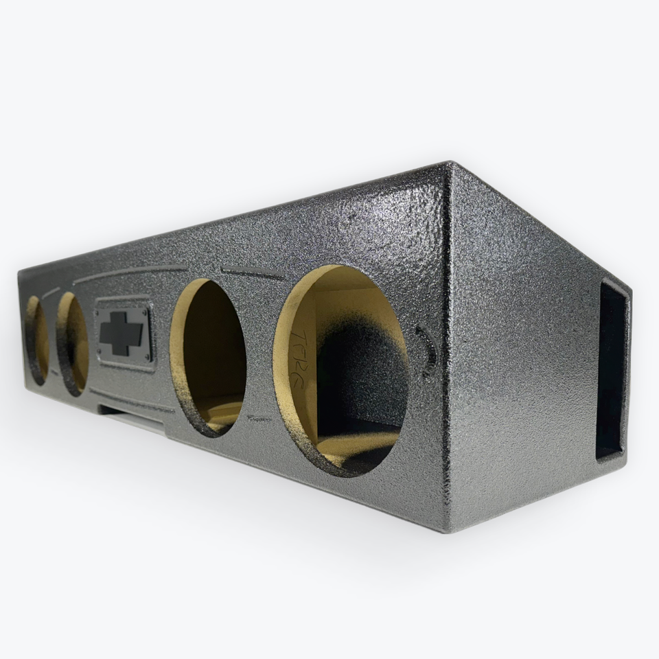 2019-2023 New Body GM Crew Cab Dual 10 Front Fire Ported Subwoofer Box *New