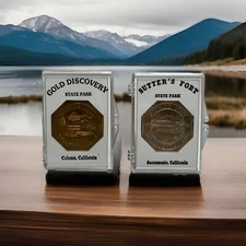 GOLD DISCOVERY-SUTTERS FORT STATE PARK medallion Coins -Nevada City Mint *