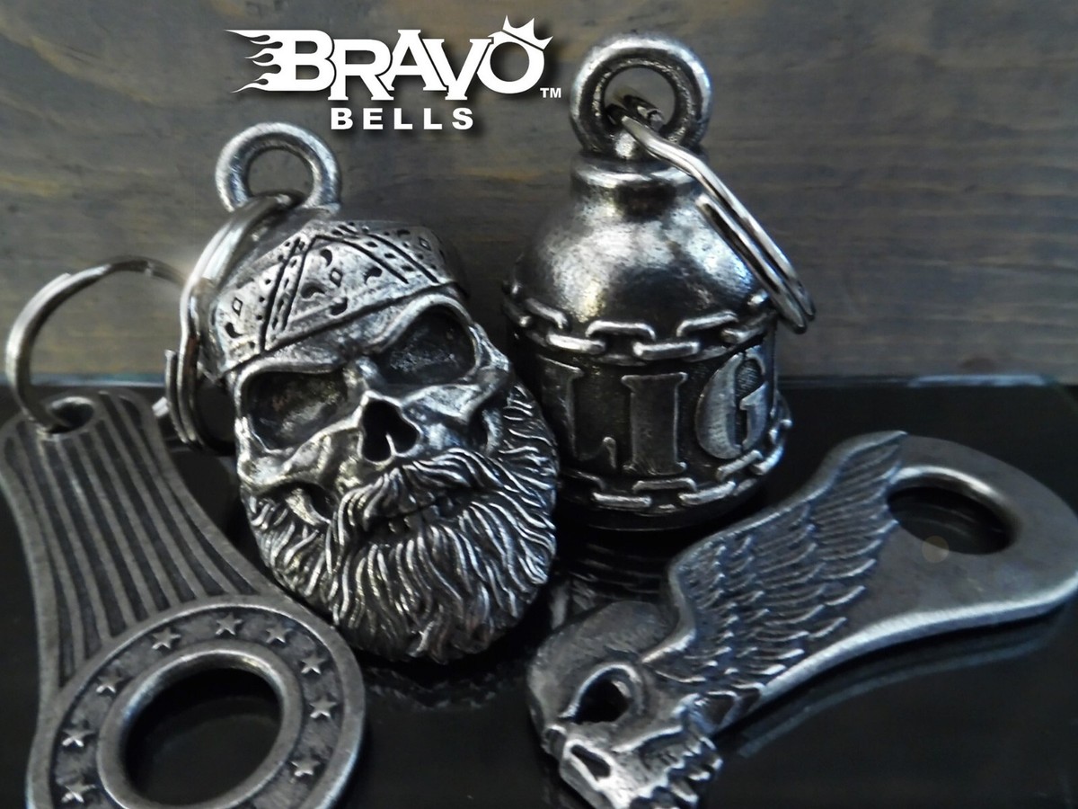 FTW Skull Hat Diamond Biker Ride Bell Gremlin Good Luck Gift BB