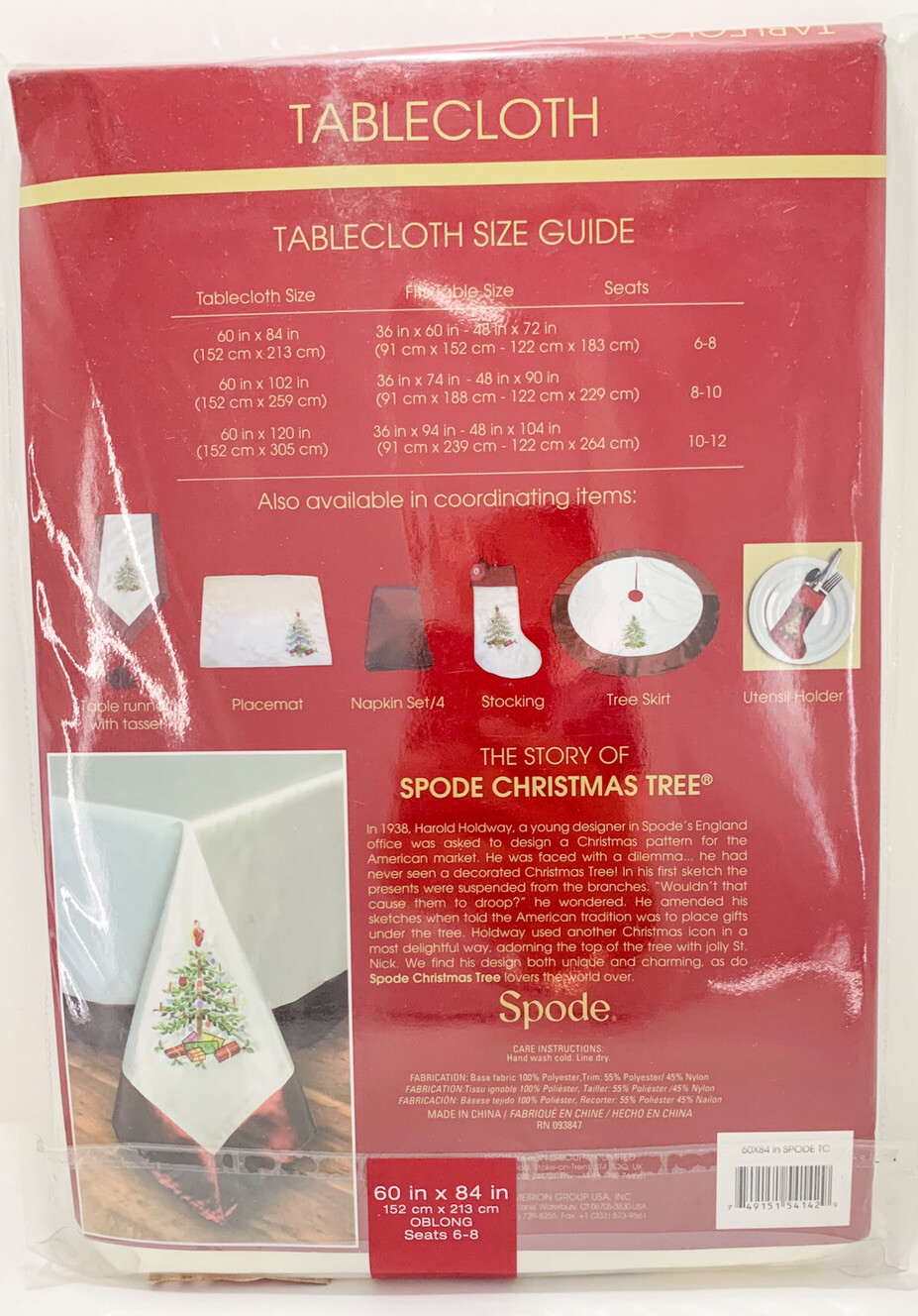 Brand New Spode Christmas Tree Tablecloth Oblong 60 x 84 eBay