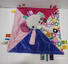 Bright Starts Elephant Lovey Security Blanket Plush Baby Doll Sensory Tabs