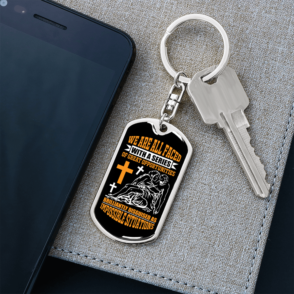 Great Opportunities Stainless Steel or 18k Gold Premium Swivel Dog Tag