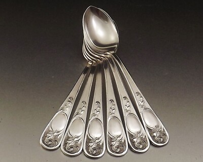 Lot De 6 Cuillères à Café Art Déco – Métal Argenté, 11 Cm – Moka (occasion)