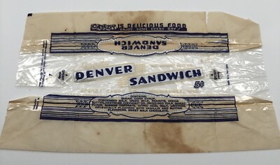 Rare Sperry Candy Co. Denver Sandwich Candy Wrapper Milwaukee, Wisconsin