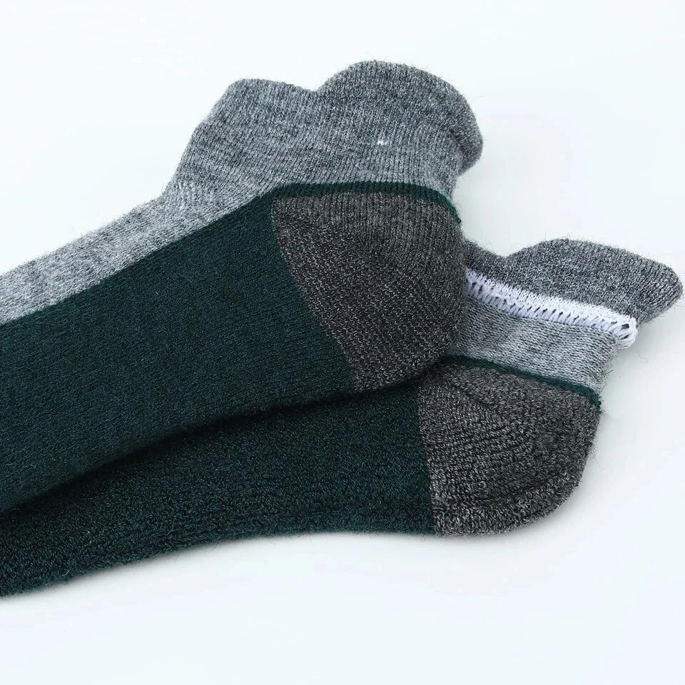 Calcetines deportivos de senderismo al tobillo de lana merino 3 pares finos ligeros acolchados Lo... Foto 2 de 4