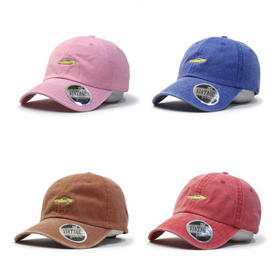 Embroidered Baseball Cap Vintage Washed Cotton Adjustable Dad Hat Distressed Baseball Cap For Women Vintage Washed Cotton  main image 4