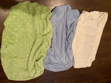 3PC LOT Infant Plush Minky CHAMOIS Velour Dot Changing Table Pad Covers Boy Girl