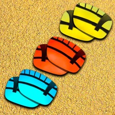 3 Pairs Lenses Replacement for-Vonzipper Elmore Polarized-Blue Red 24K Gold