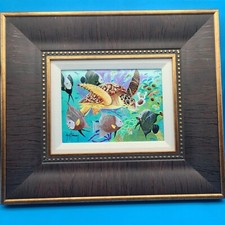 Guy Harvey Full House Framed Turtle Fish Dye Sublimation On Aluminum FREE SHIP