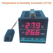Temperature & Humidity Controller with Relay Output and Sensors (72x72)