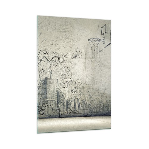 Impression sur Verre 160x50cm Tableaux Image Photo Rue graffiti mur