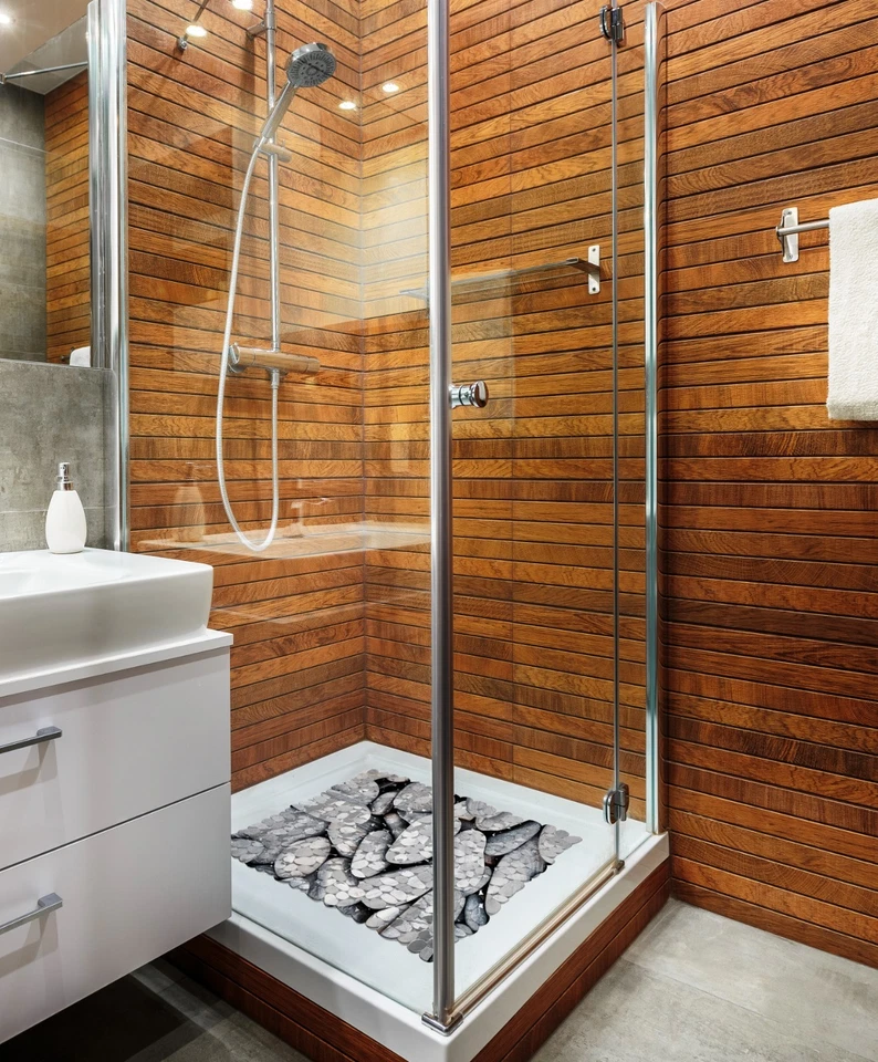 Circul 53 x 53 cm Print Steinoptik Duscheinlage Duschwanne Anti Rutsch Matte - Bild 3 von 4